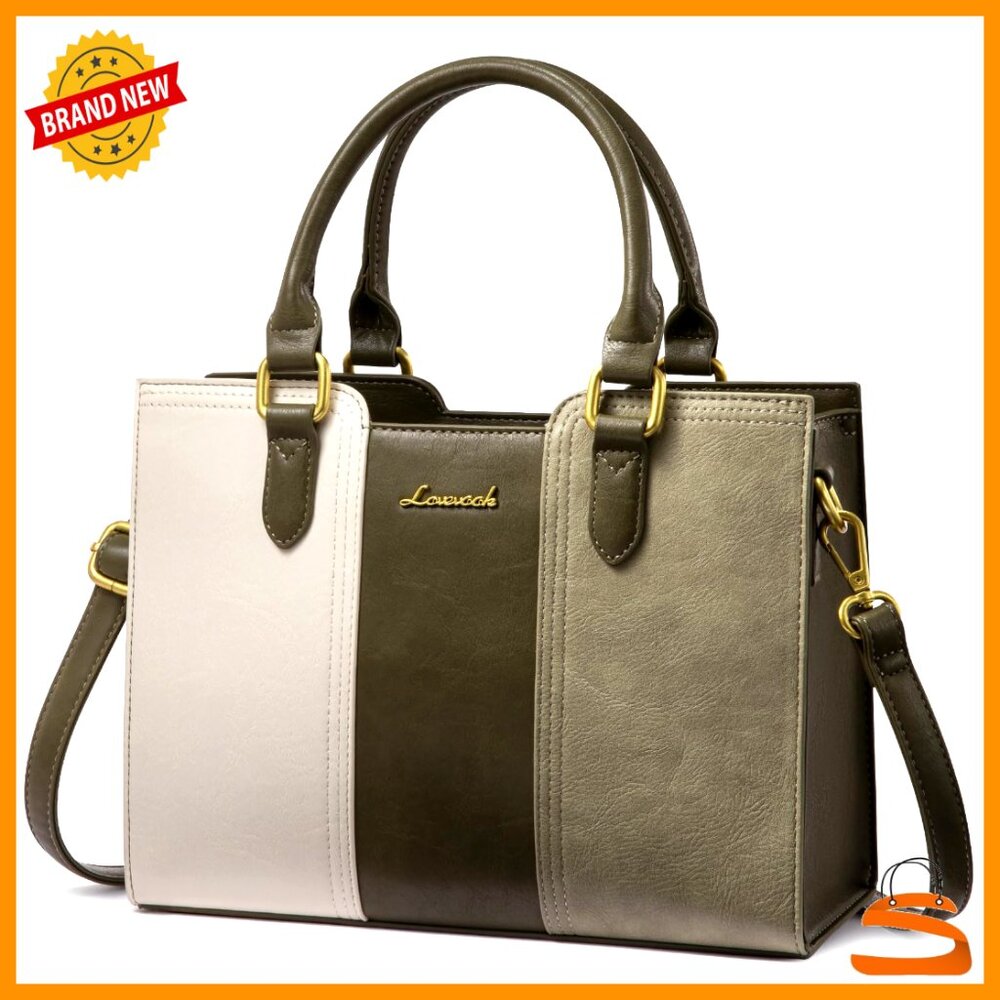 Vintage Leather Satchel Tote Shoulder Crossbody Bag For Women